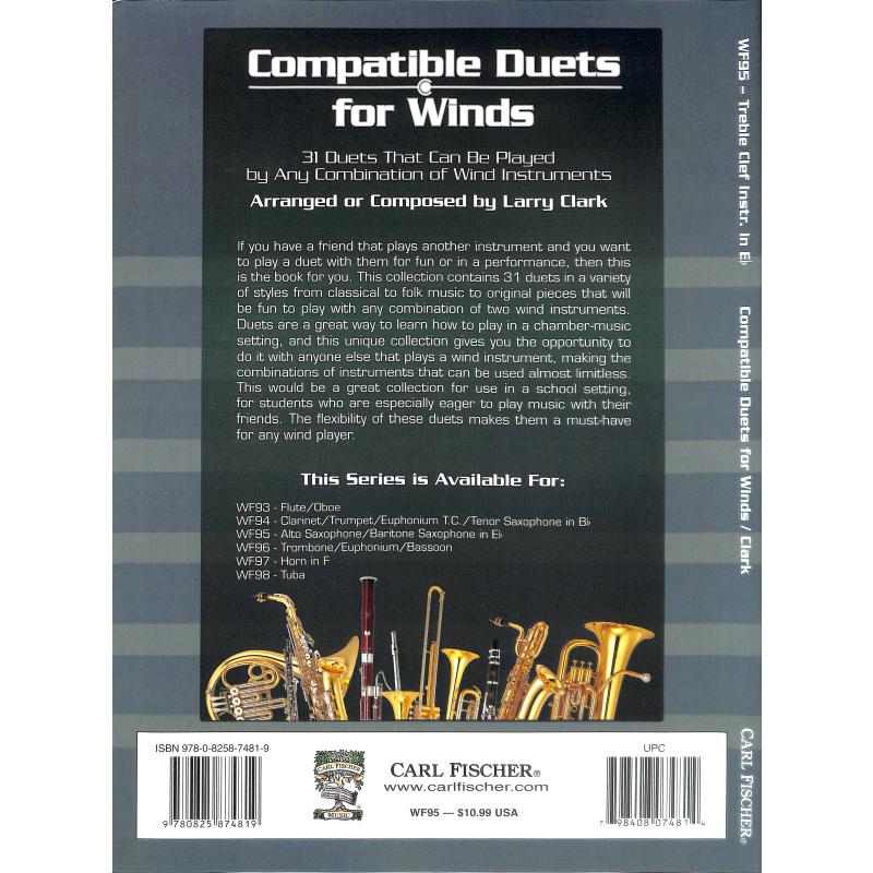 Notenbild für CF -WF95 - COMPATIBLE DUETS FOR WINDS