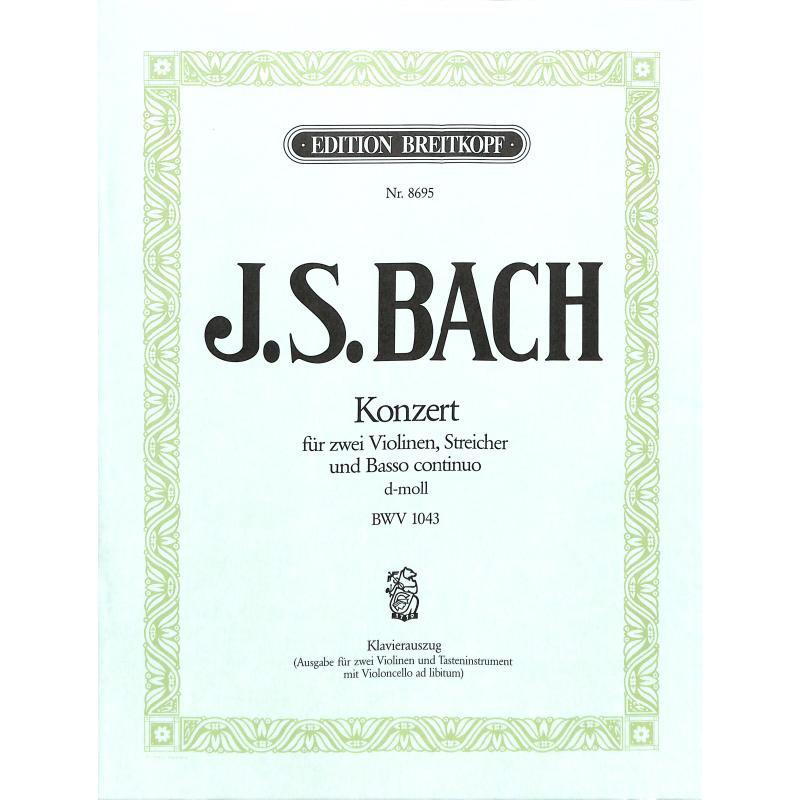 Titelbild für EB 8695 - KONZERT D-MOLL BWV 1043 - 2 VL