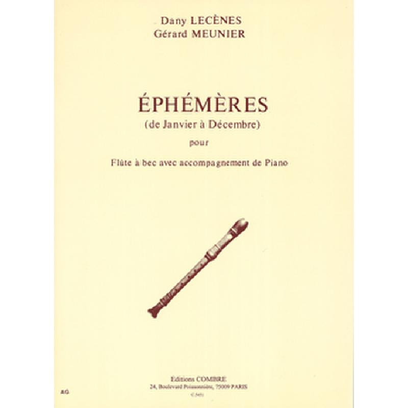 Titelbild für COMBRE 5451 - EPHEMERES (DE JANVIER A DECEMBRE)