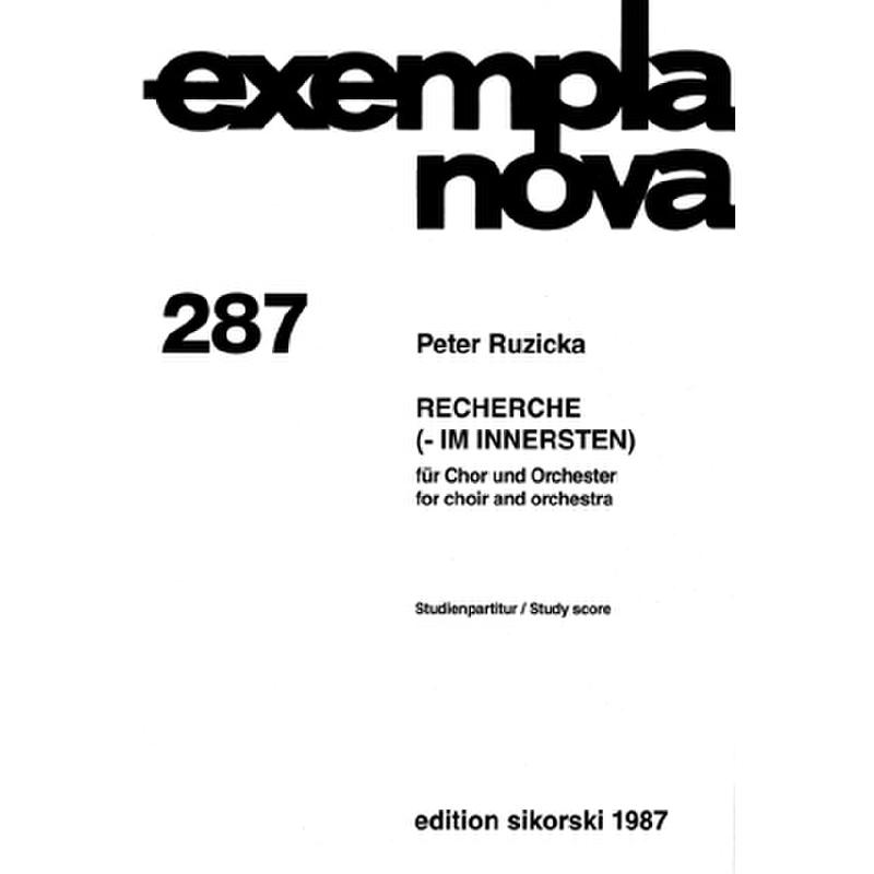 Titelbild für SIK 1987 - RECHERCHE