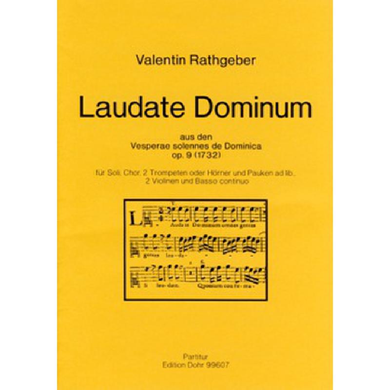 Titelbild für DOHR 99607 - LAUDATE DOMINUM (VESPERAE SOLEMNES DE DOMINICA) OP 9