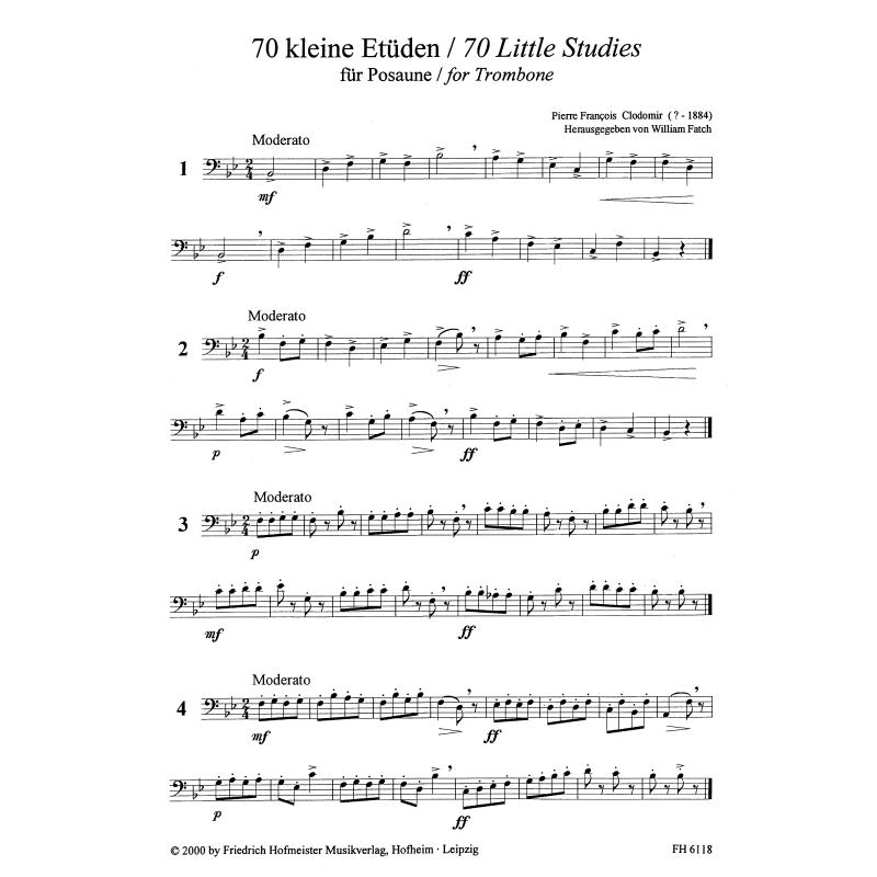 Notenbild für FH 6118 - 70 KLEINE ETUEDEN