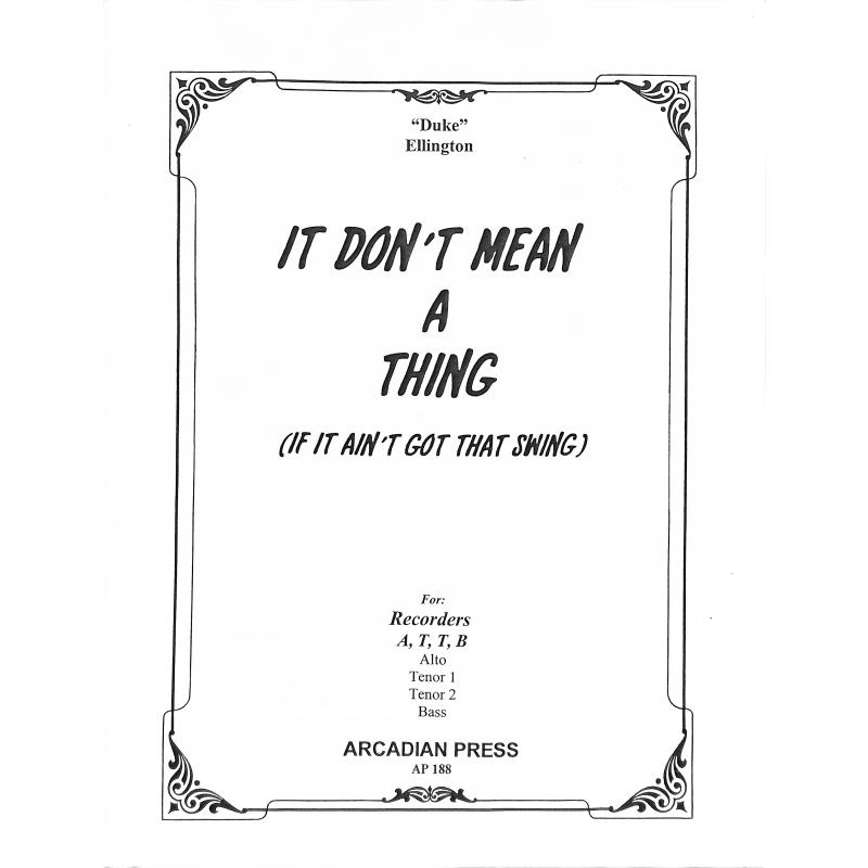 Titelbild für ARCADIAN 188 - IT DON'T MEAN A THING (IF IT AIN'T GOT THAT SWING)