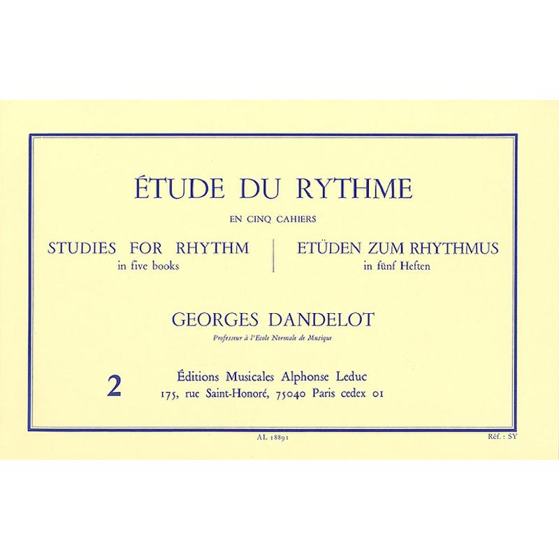 Titelbild für AL 18891 - ETUDE DU RHYTHME 2 MESURES COMPOSEES
