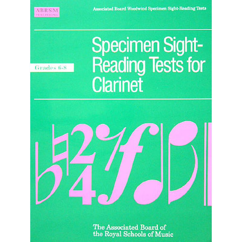 Titelbild für ABRSM 8913 - SPECIMEN SIGHT READING TESTS FOR CLARINET