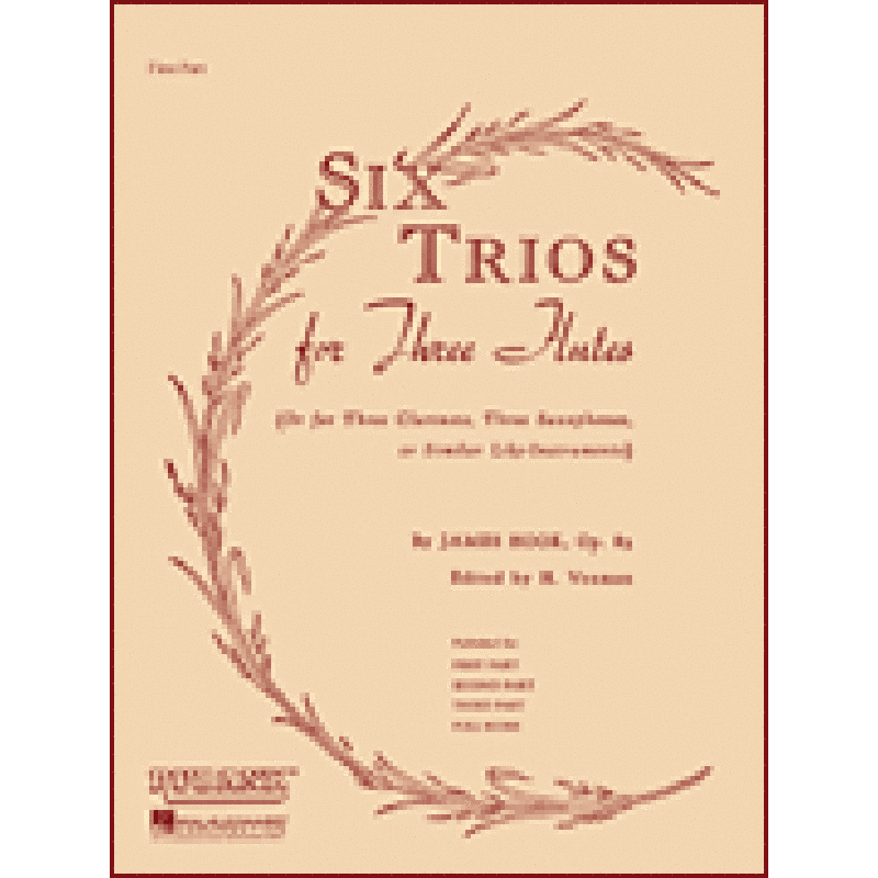 Titelbild für HL 4474610 - 6 TRIOS OP 83 FOR 3 FLUTES