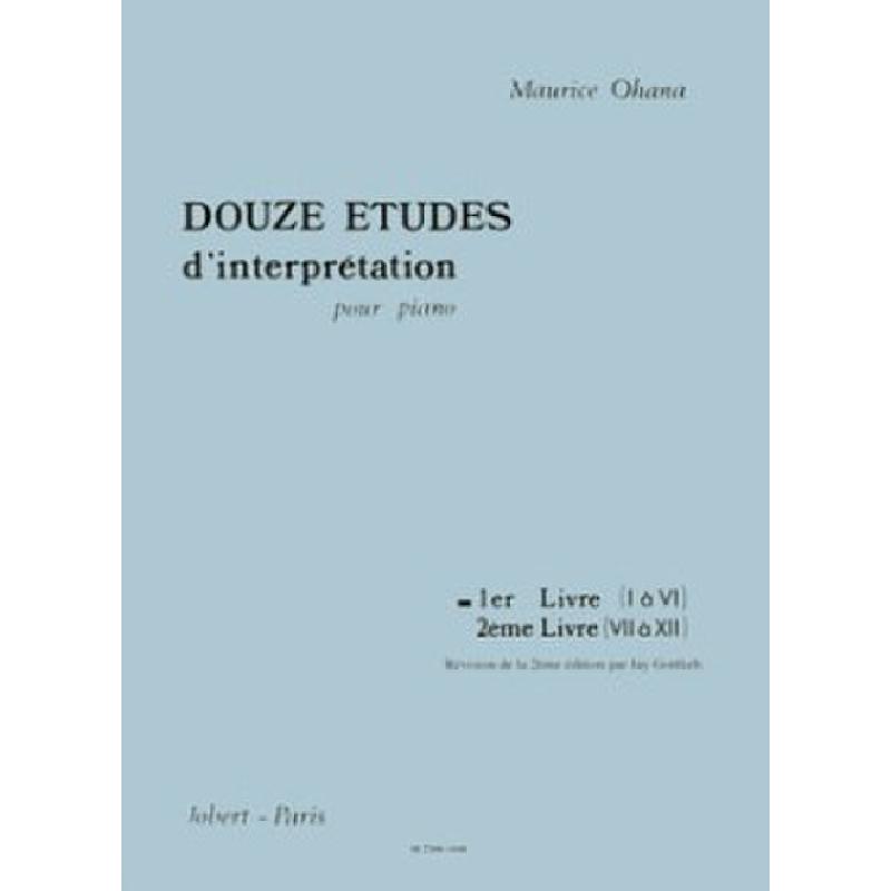 Titelbild für JOBERT 1048-7 - 12 ETUDES D'INTERPRETATION 1 (NR 1-6)