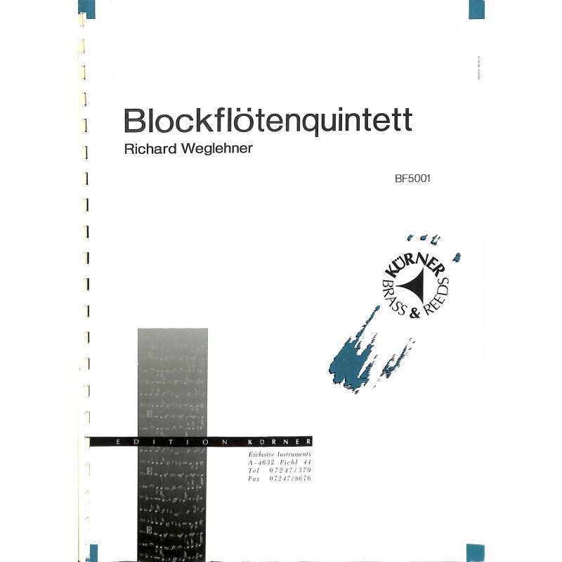 Titelbild für KUERNER -BF5001 - BLOCKFLOETENQUINTETT