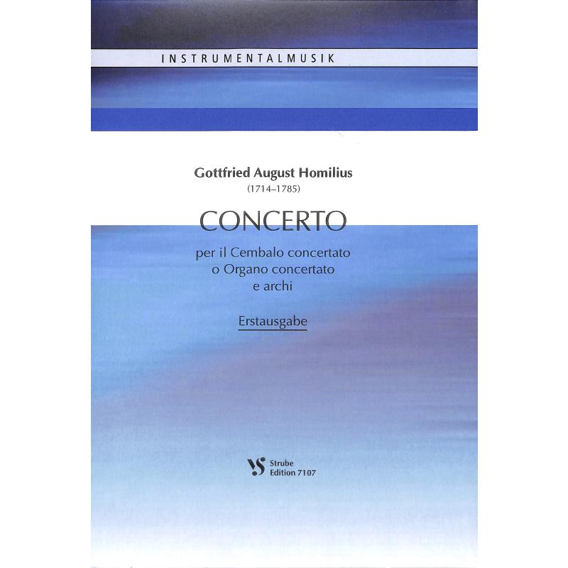 Titelbild für VS 7107-P - CONCERTO PER IL CEMBALO O ORGANO CONCERTATO E ARCHI