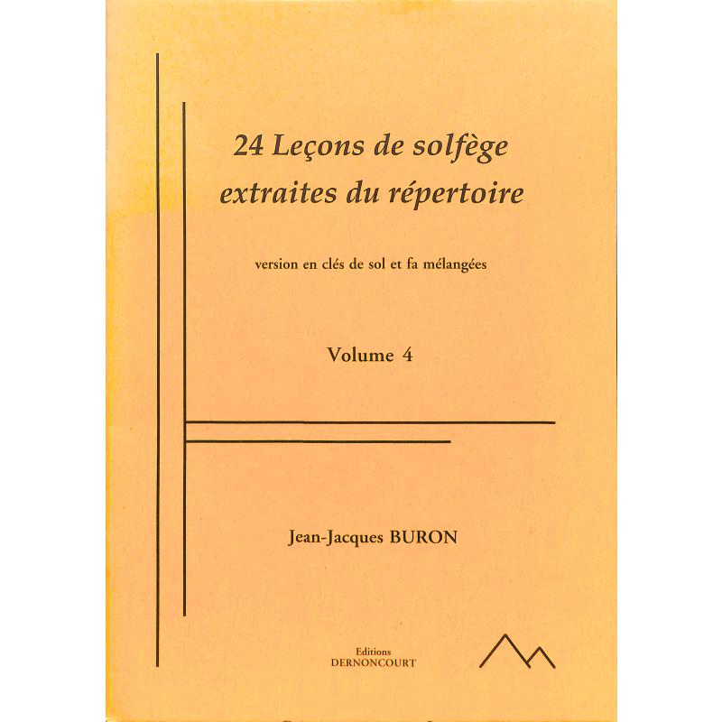Titelbild für BUR 24-1 - 24 LECONS DE SOLFEGE EXTRAITES DU REPERTOIRE 4