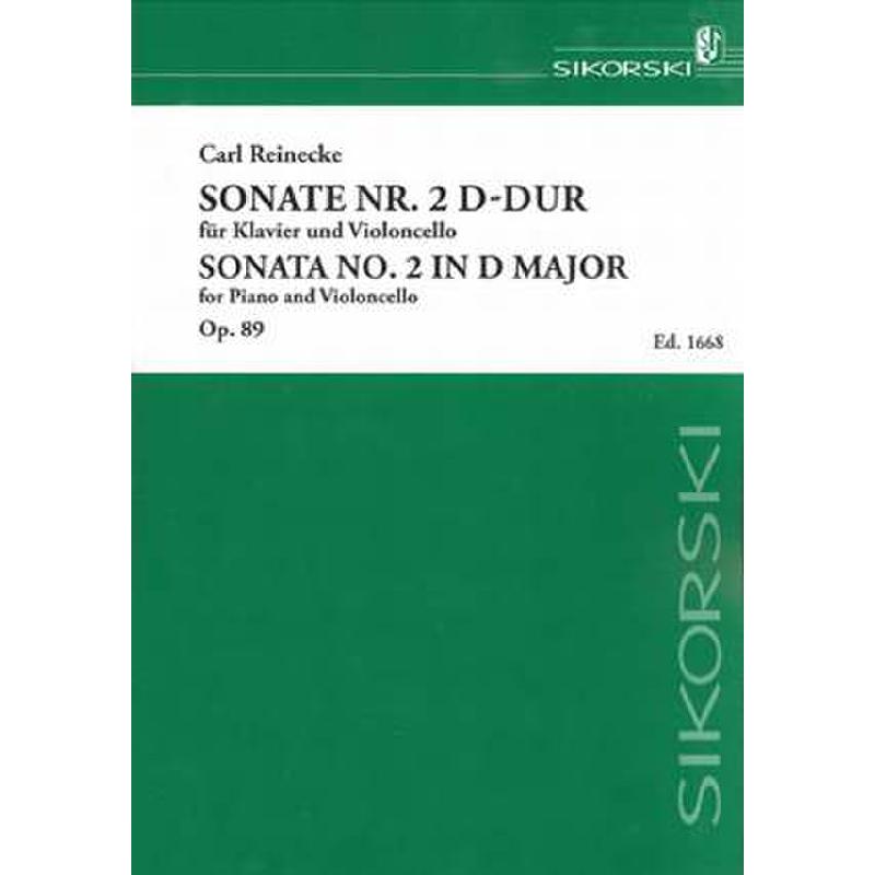 Titelbild für SIK 1668 - SONATE 2 D-DUR OP 89