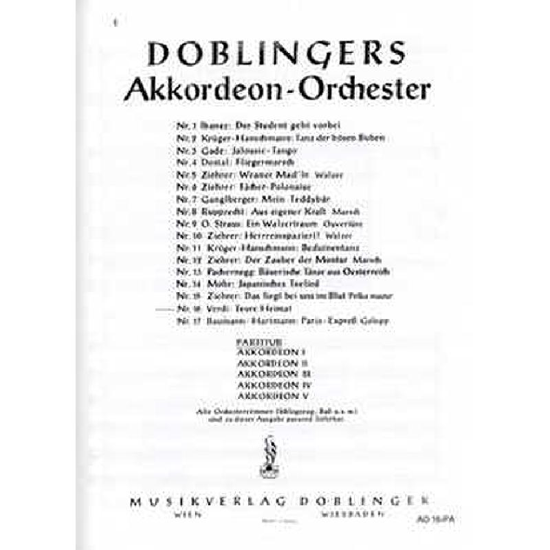 Titelbild für DO-AO16-P - Chor der Gefangenen (aus Nabucco)