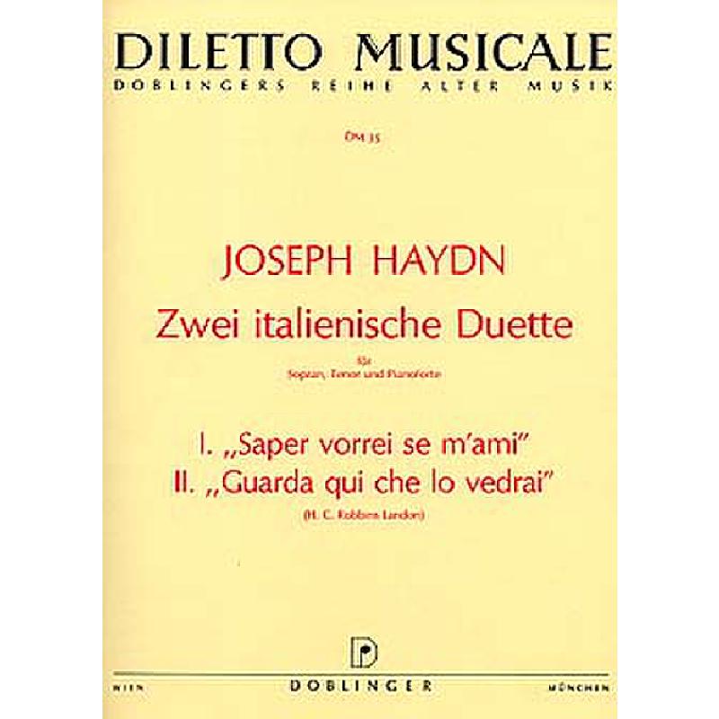 Titelbild für DM 35 - 2 italienische Duette Hob. XXV:l,2
