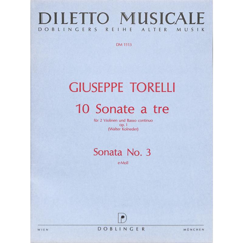 Titelbild für DM 1113 - SONATA E-MOLL OP 1/3 A TRE