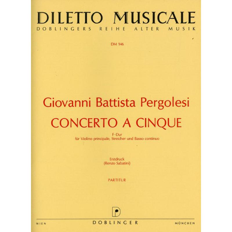 Titelbild für DM 146-P - CONCERTO A CINQUE F-DUR