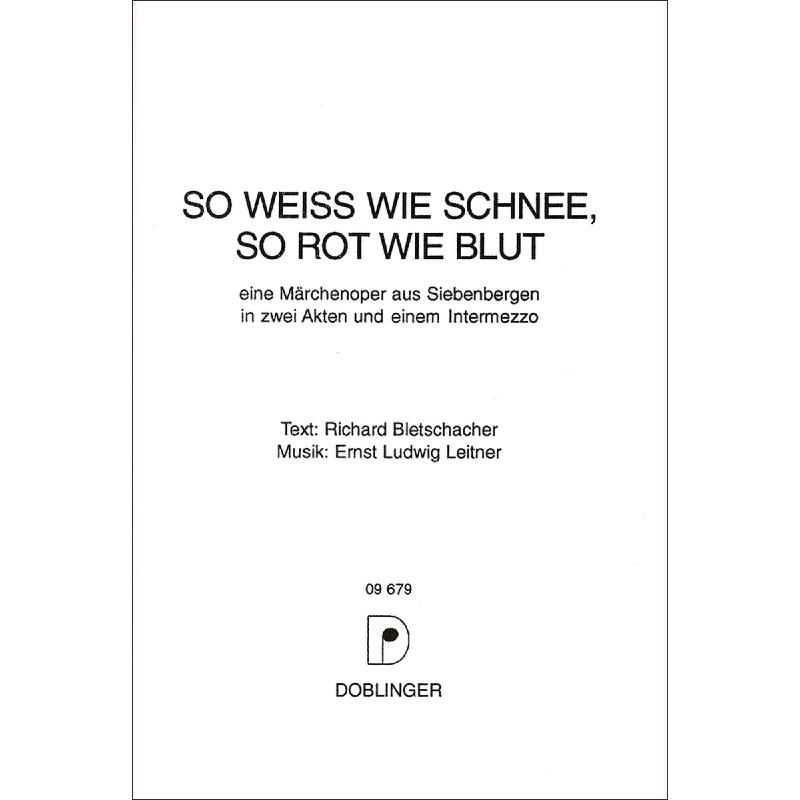 Titelbild für DO 09679 - SO WEISS WIE SCHNEE SO ROT WIE BLUT
