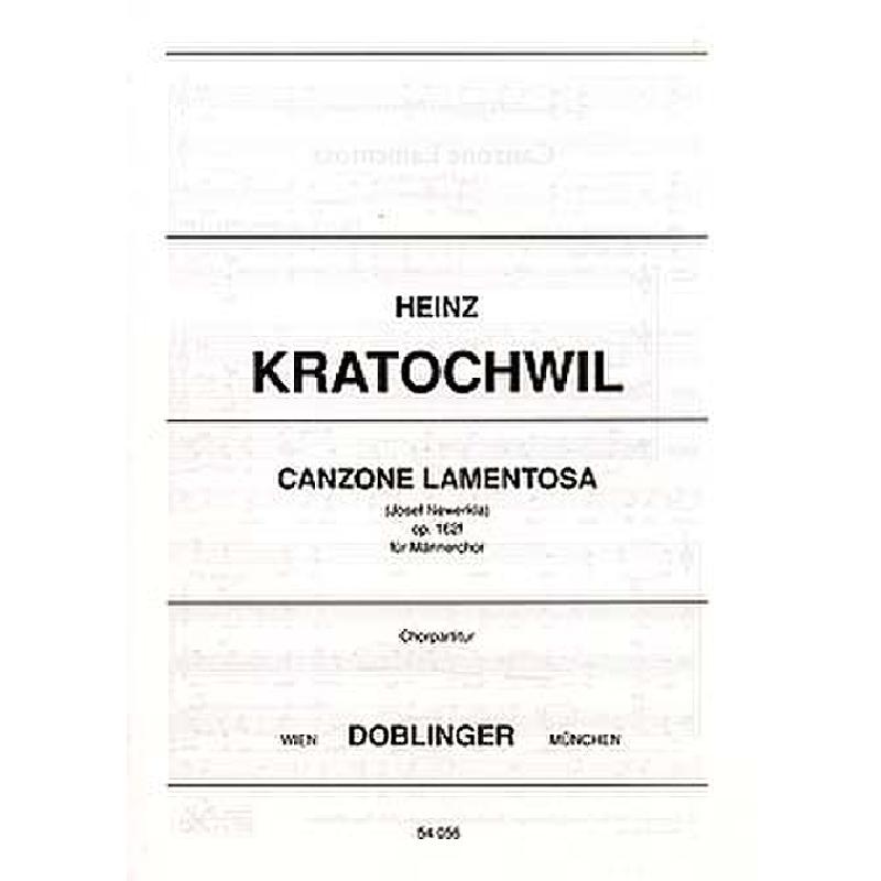 Titelbild für DO 54056 - CANZONE LAMENTOSA OP 162