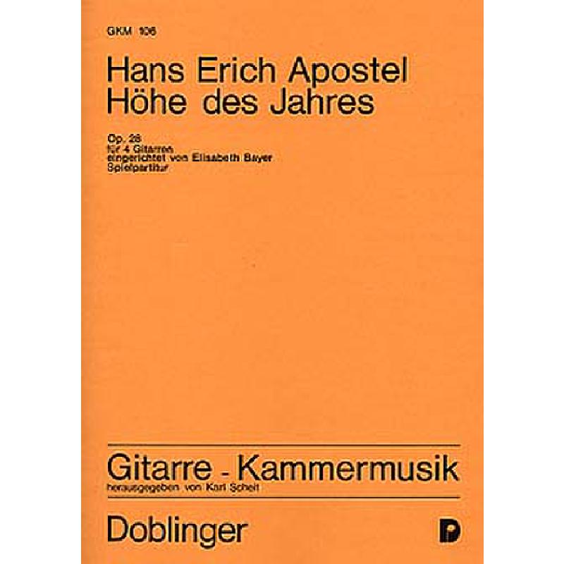 Titelbild für GKM 106 - HOEHE DES JAHRES OP 28