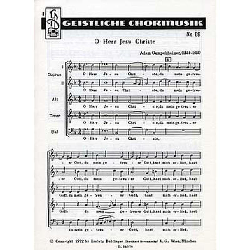 Titelbild für S 66 - O HERR JESU CHRISTE