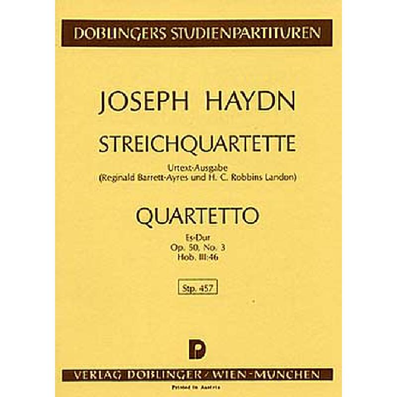 Titelbild für STP 457 - QUARTETT ES-DUR OP 50/3 HOB 3:46