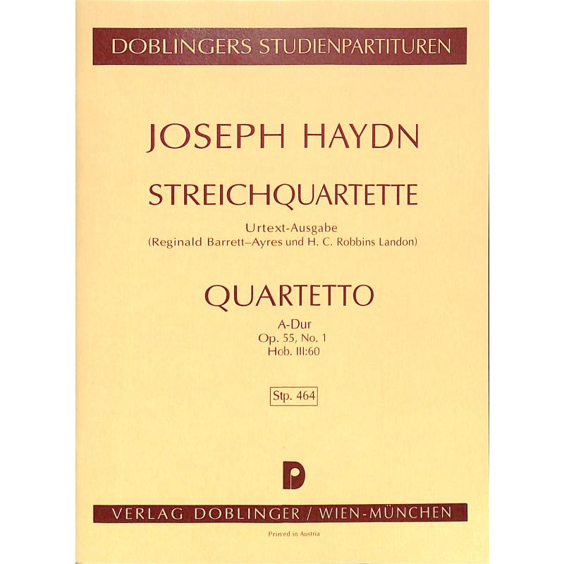 Titelbild für STP 464 - QUARTETT A-DUR OP 55/1 HOB 3:60