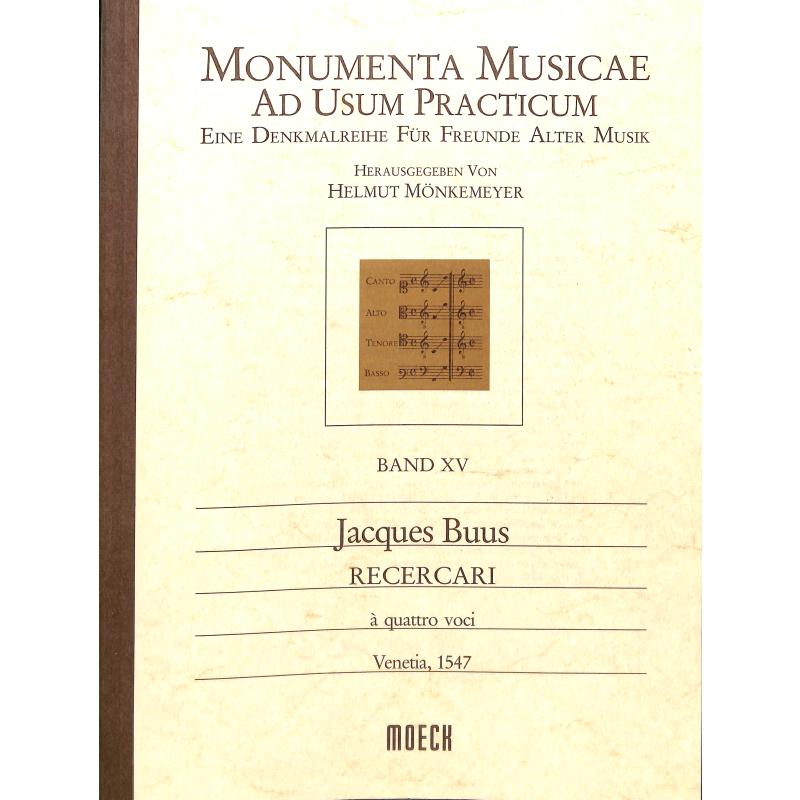 Titelbild für MOE 9015 - RECERCARI 1 (IL PRIMO LIBRO DI RECERCARI)