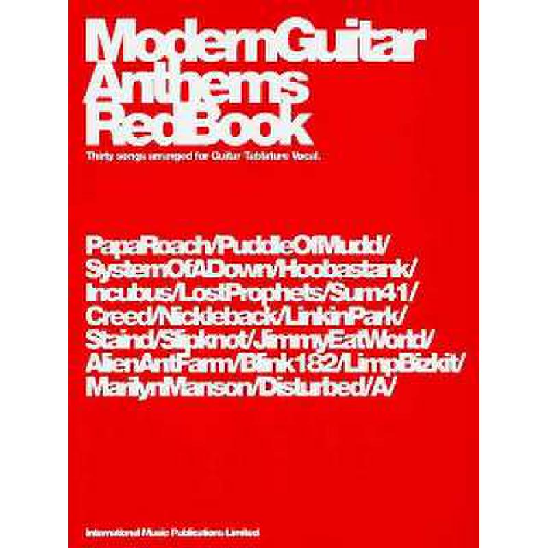 Titelbild für IM 9699A - MODERN GUITAR ANTHEMS RED BOOK