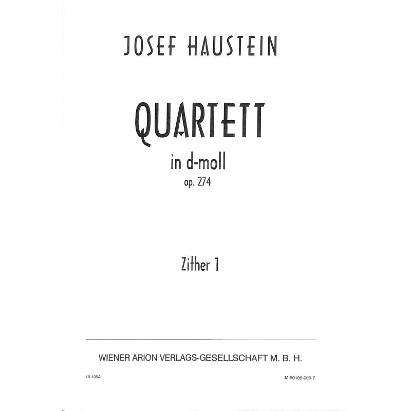 Titelbild für CHRIST 105 - QUARTETT D-MOLL OP 274