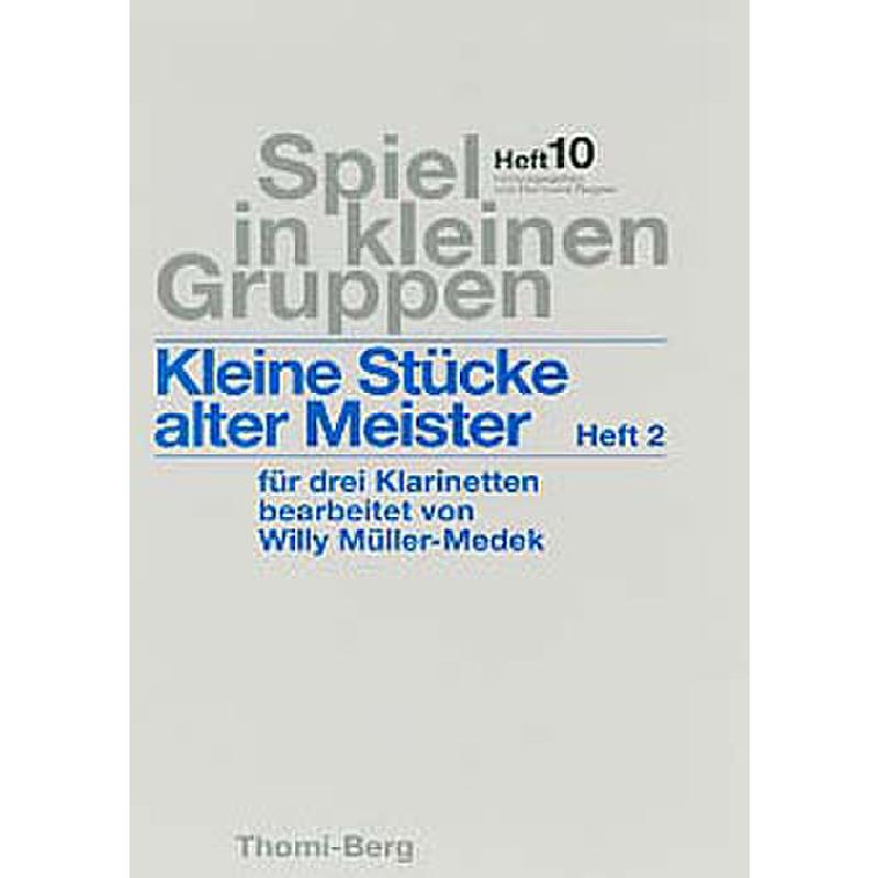 Titelbild für SKG 10 - KLEINE STUECKE ALTER MEISTER 2