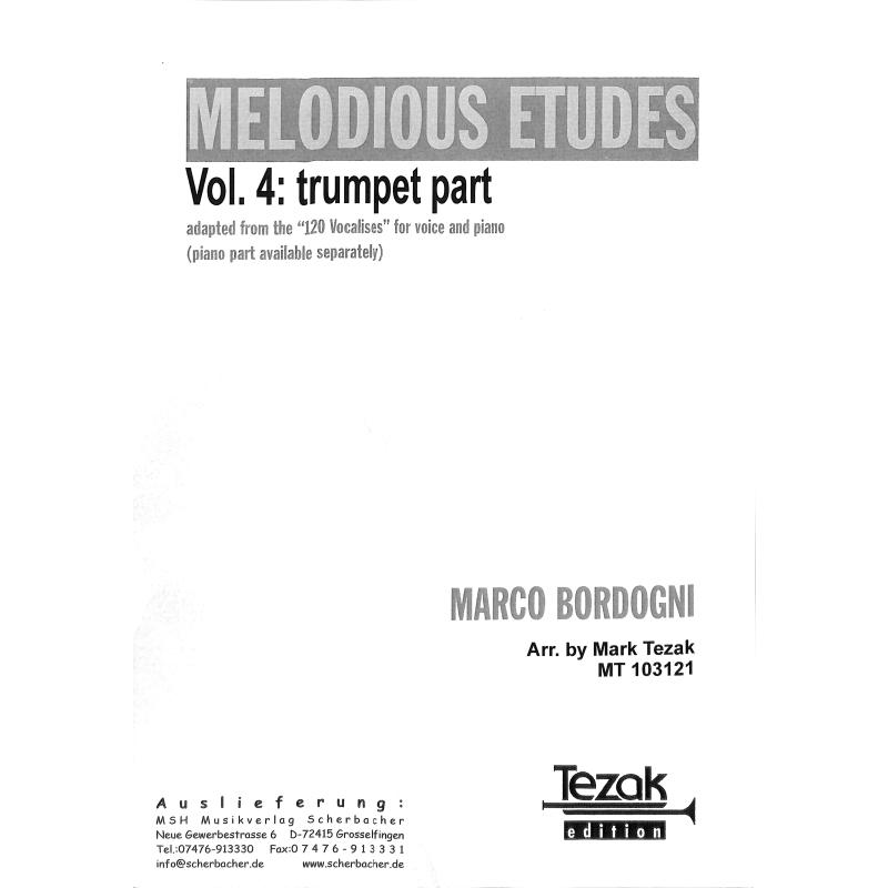Titelbild für MT 103121 - MELODIOUS ETUDES 4