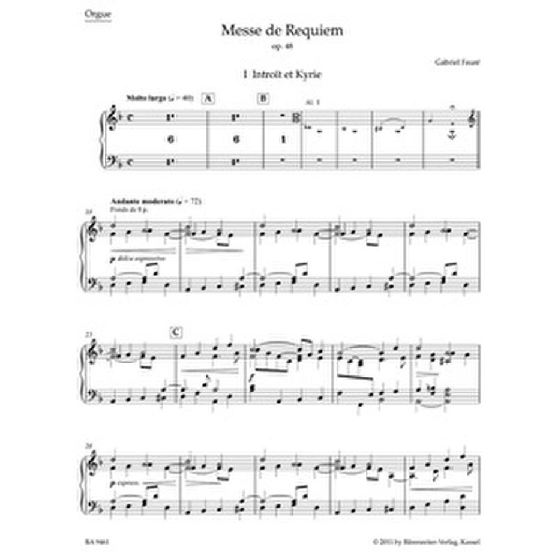 Titelbild für BA 9461-67 - Messe de Requiem op 48