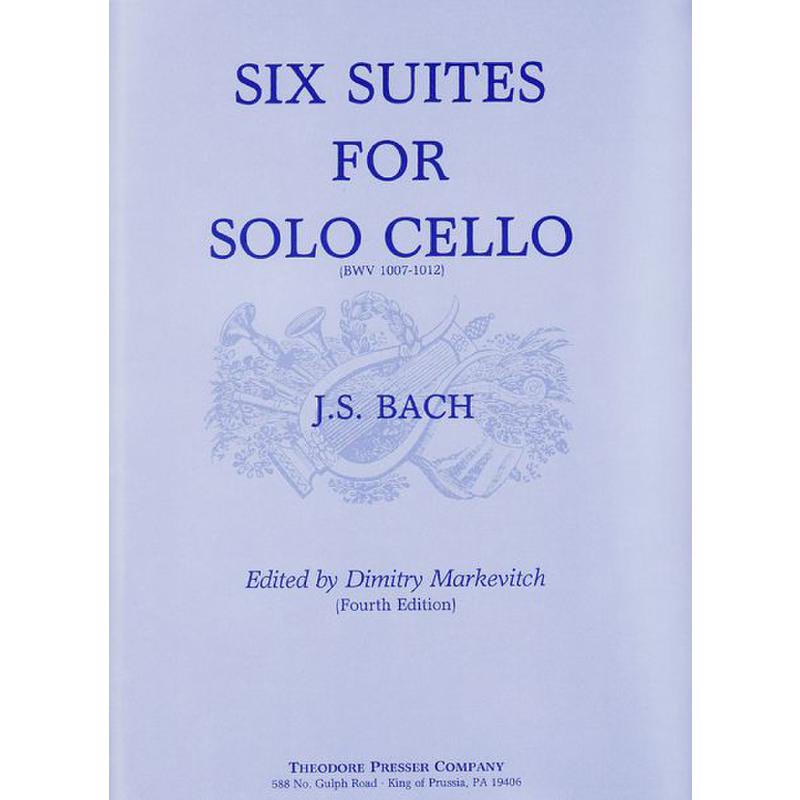 Titelbild für PRESSER 414-41059 - 6 SUITEN BWV 1007-1012 (VC)