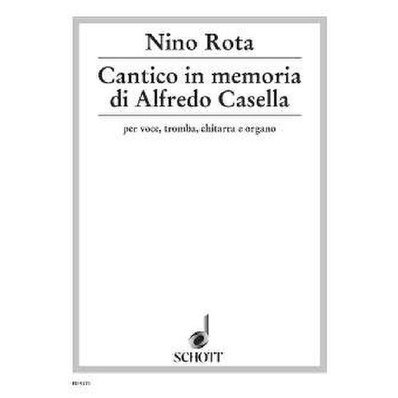 Titelbild für ED 9271 - CANTICO IN MEMORIA DI ALFREDO CASELLA