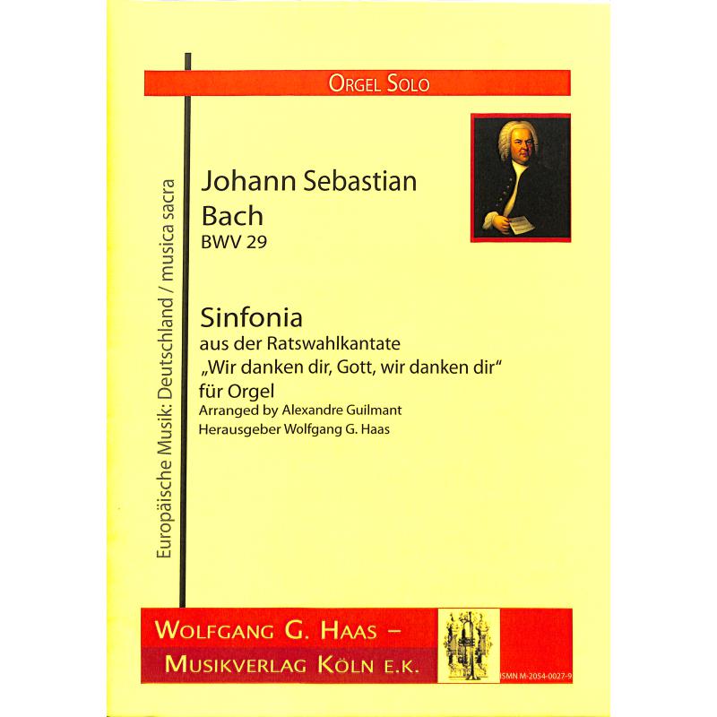 Titelbild für HAAS 0027-9 - SINFONIA BWV 29