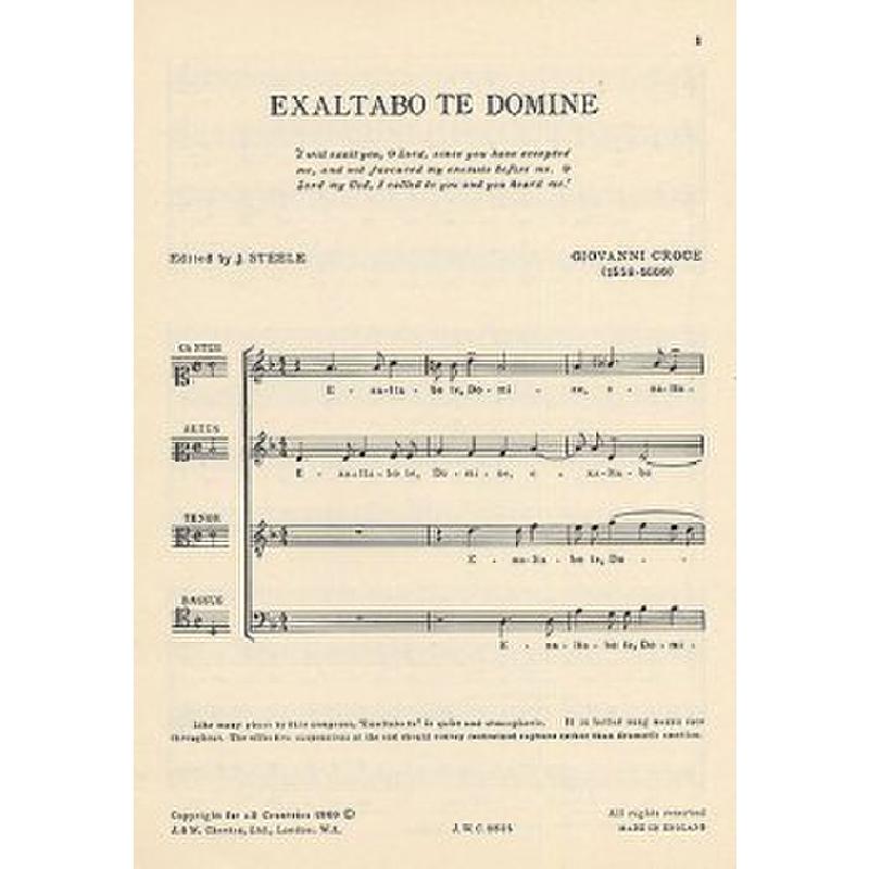 Titelbild für CH 08824 - EXALTABO TE DOMINE