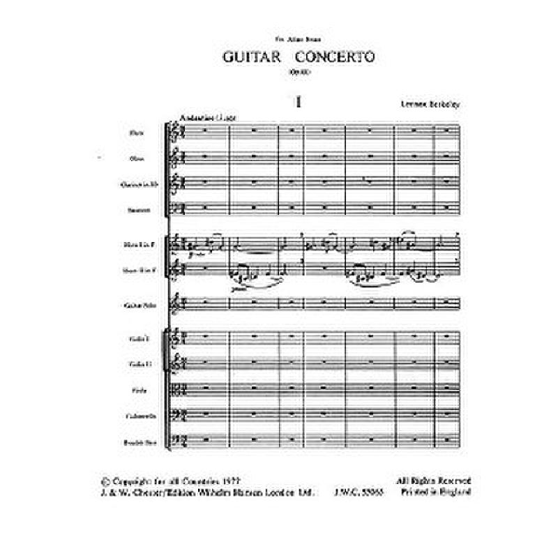 Titelbild für CH 55065 - CONCERTO OP 88 FOR GUITAR AND ORCHESTRA