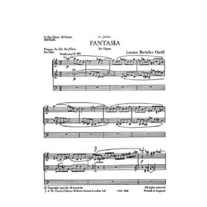 Titelbild für CH 55090 - FANTASIA FOR ORGAN OP 92