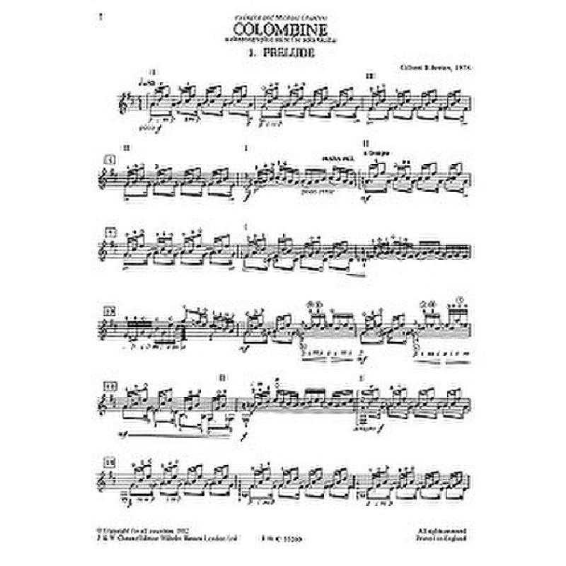 Titelbild für CH 55260 - COLUMBINE   SUITE FOR SOLO GUITAR