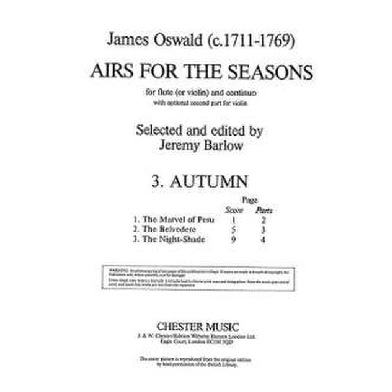 Titelbild für CH 55331 - AIRS FOR THE SEASONS  NR 3 AUTUMN