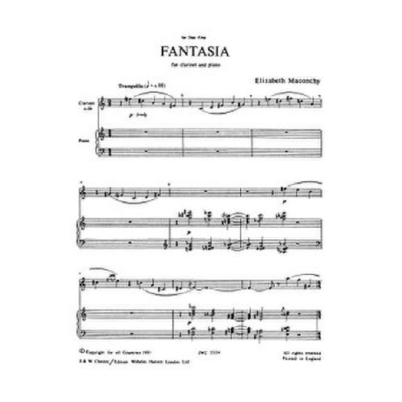 Titelbild für CH 55334 - FANTASIA FOR CLARINET + PIANO