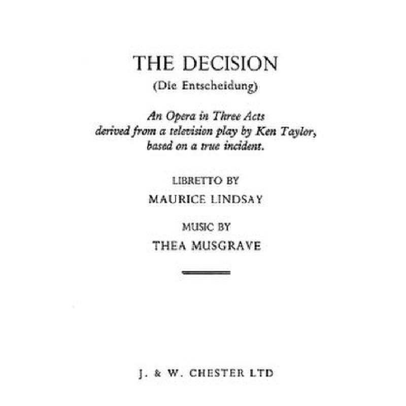 Titelbild für CH 55412 - THE DECISION