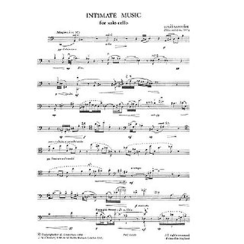 Titelbild für CH 55599 - INTIMATE MUSIC
