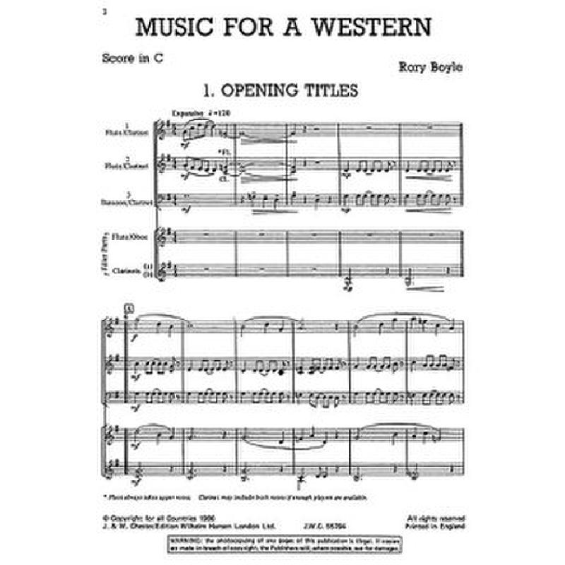 Titelbild für CH 55794 - MUSIC FOR A WESTERN