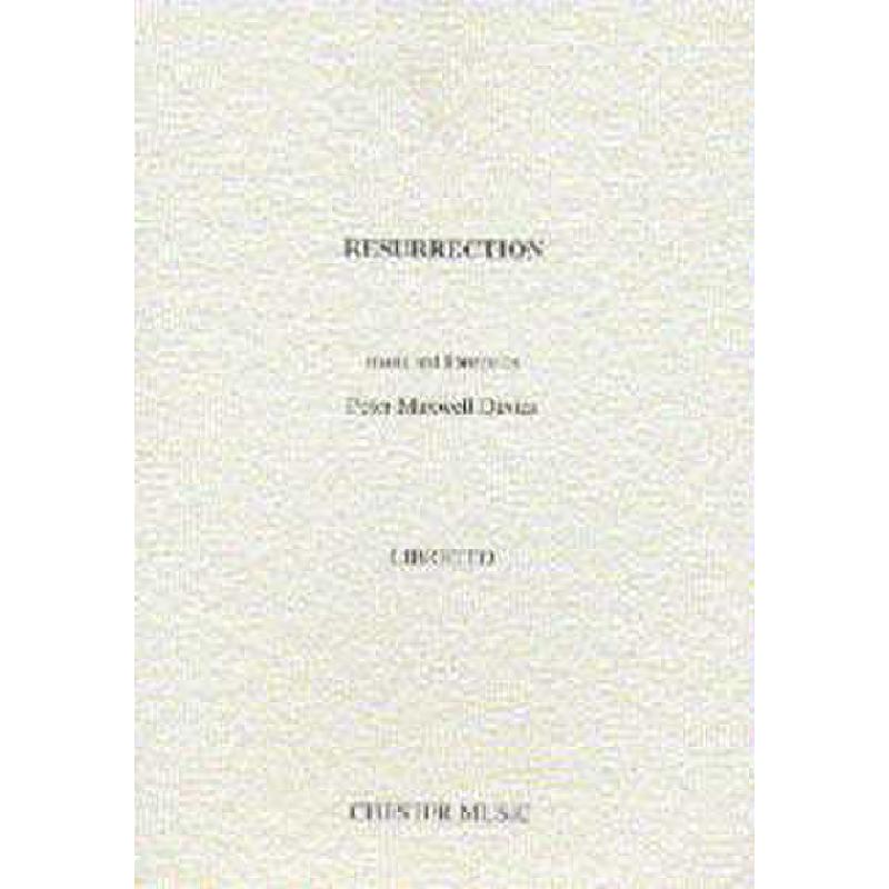 Titelbild für CH 61074 - RESURRECTION  OPERA IN 1 ACT WITH PROLOGUE