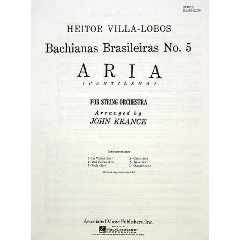 Titelbild für GS 24215 - BACHIANAS BRASILIERAS 5 ARIA