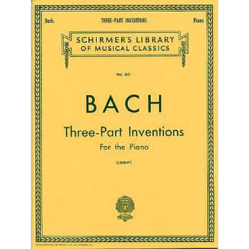 Titelbild für GS 25669 - 15 DREISTIMMIGE INVENTIONEN (SINFONIEN) BWV 787-801