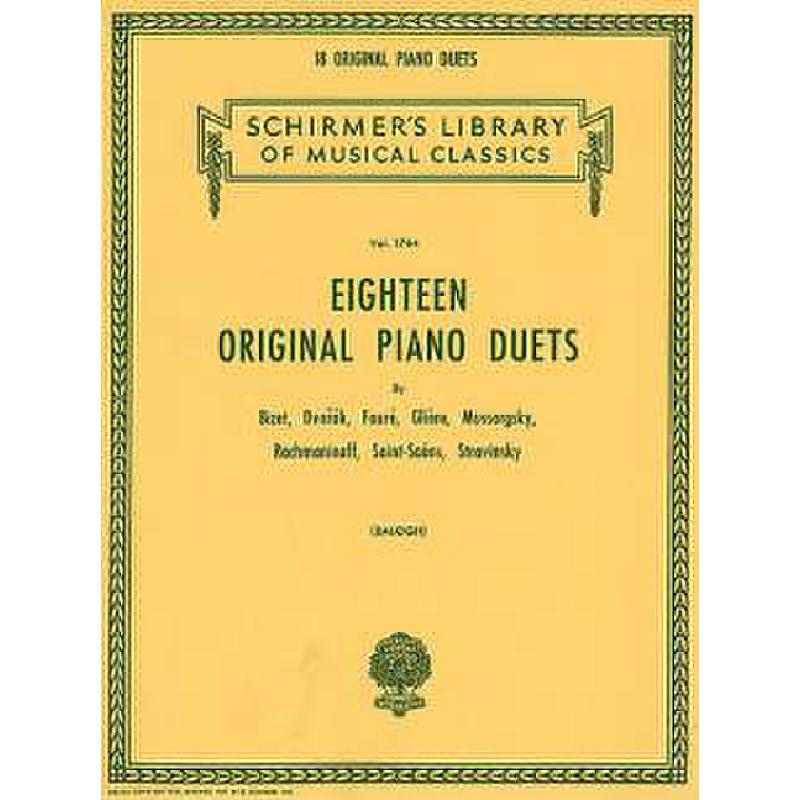 Titelbild für GS 26152 - 18 ORIGINAL PIANO DUETS