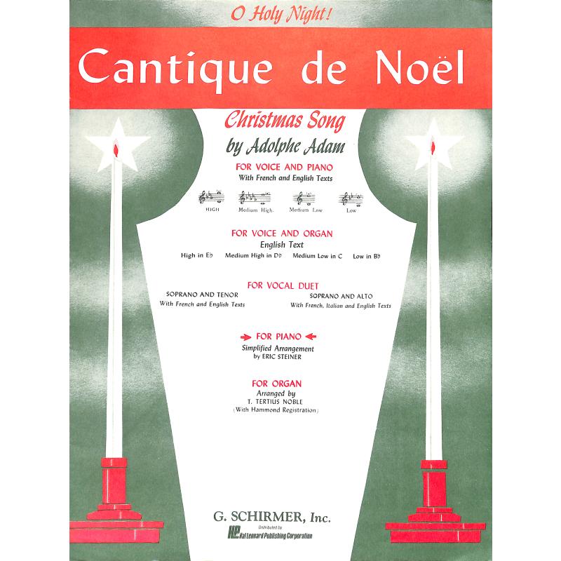 Titelbild für GS 28551 - CANTIQUE DE NOEL - O HOLY NIGHT
