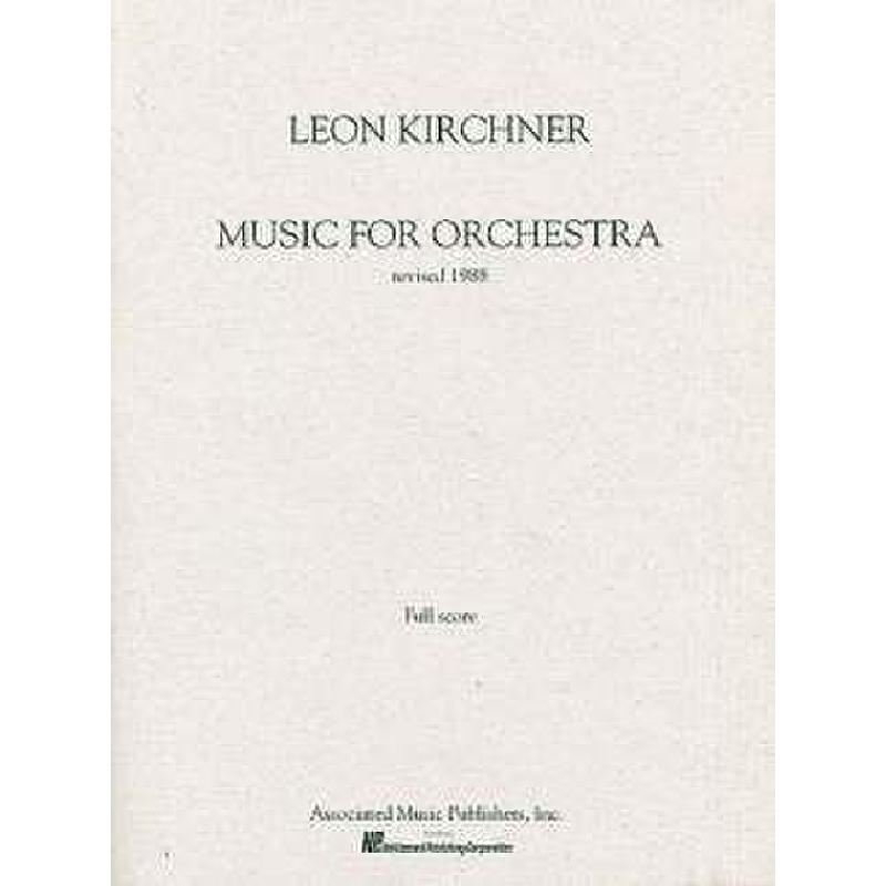 Titelbild für GS 81438 - MUSIC FOR ORCHESTRA (1988 REVISION)