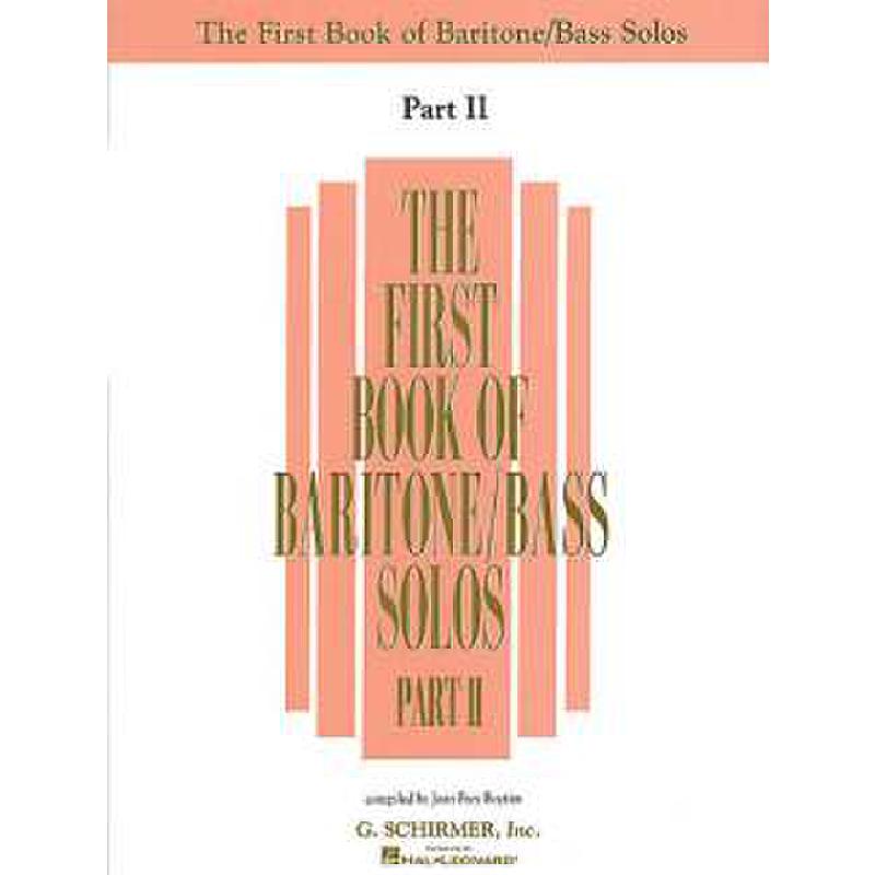 Titelbild für GS 82067 - FIRST BOOK OF BARITONE/BASS SOLOS 2